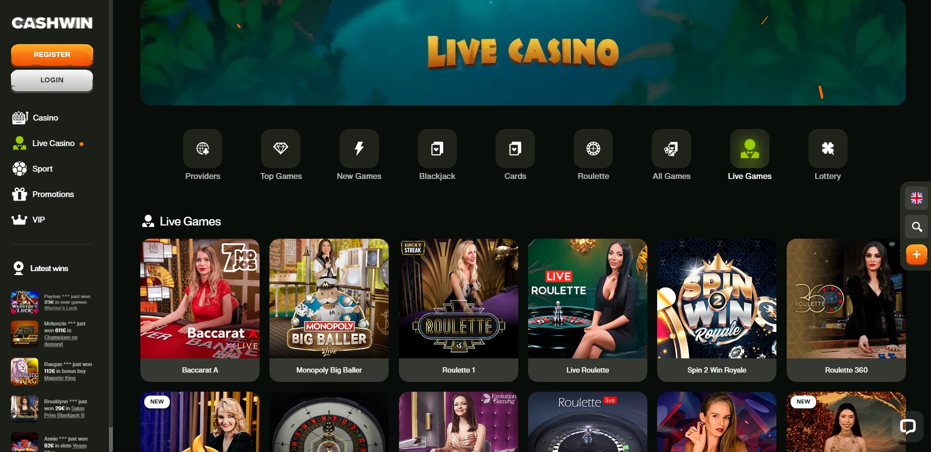 Mobile App Experience For Cashwin Casino